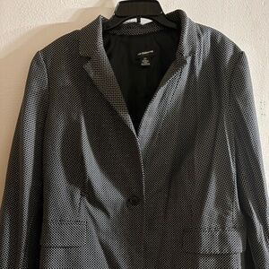 Black and white blazer